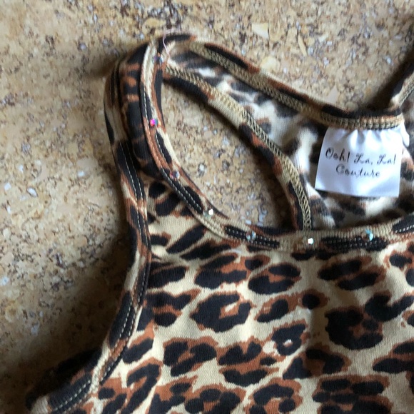 Girls cheetah pink tutu dress - Picture 2 of 7